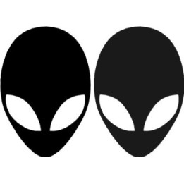 Alien Head Stickers – UFO Sci-Fi Space Decals (2-Pack)