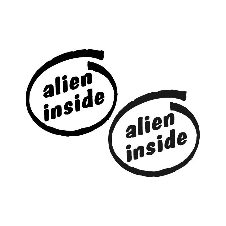 Alien Inside Stickers – Funny UFO Sci-Fi Decals (2-Pack)