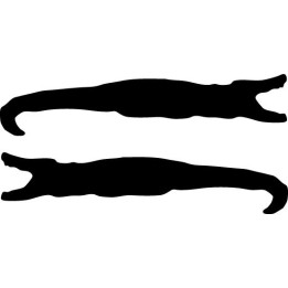 Buy Alligator With Jaws Open Facing Right Decal Sticker Online