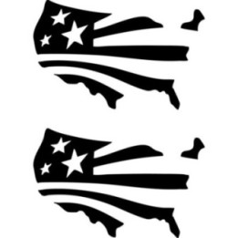 American Flag Stickers – USA Stars and Stripes Patriotic Decals (2-Pack)