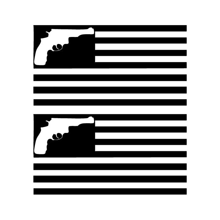 Buy American Flag Gun Vinyl Decal Sticker Online