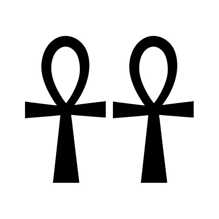 Ankh Symbol Stickers – Key of Life Egyptian Decals (2-Pack)