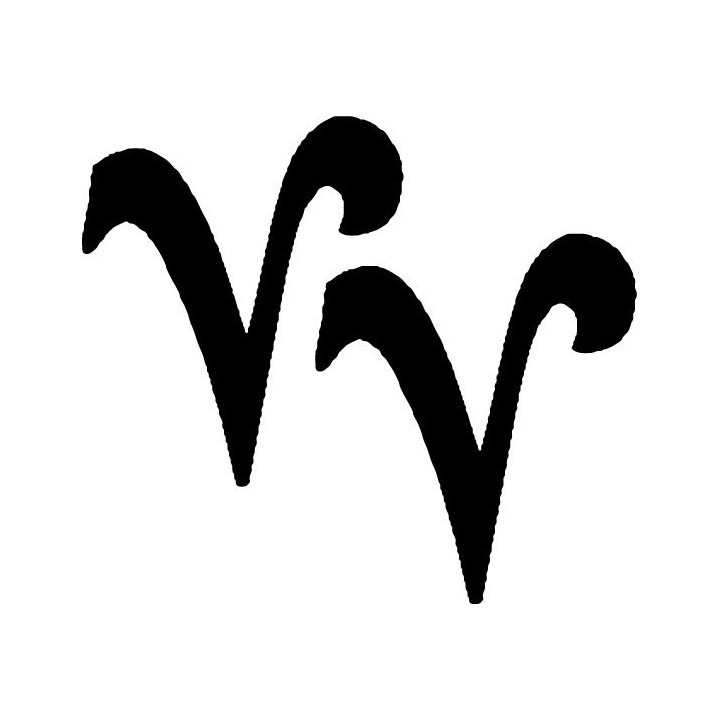Aries Zodiac Stickers – Ram Symbol Star Sign Decals (2-Pack)