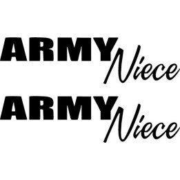 Army Niece Stickers – Military Family Decals (2-Pack)