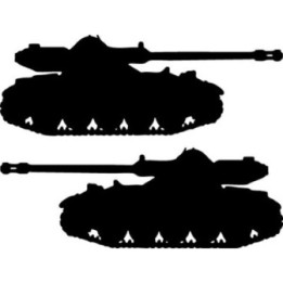 Buy Army Tank Silhouette 3 Decal Sticker Online