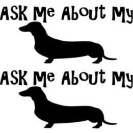 Buy Ask Me About My Weiner Decal Online