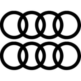 Audi Logo Stickers – Four Rings A3 RS6 TT Decals (2-Pack)