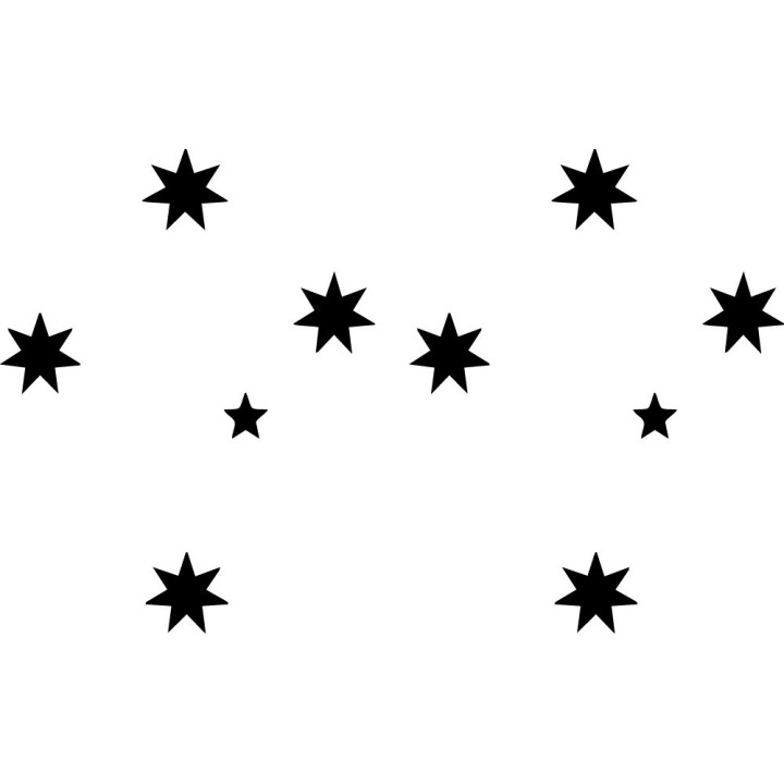 Australia Southern Cross Stickers – National Flag Star Decals (2-Pack)