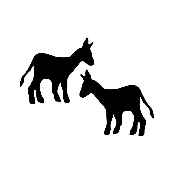 Baby Donkey Stickers – Foal Farm Animal Decals (2-Pack)