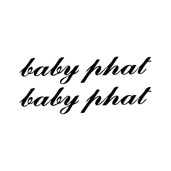 Baby Phat Stickers – Fashion Logo Streetwear Decals (2-Pack)