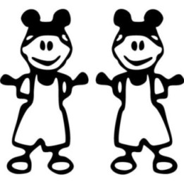 Baby Stick Figure Stickers – Family Car Decals (2-Pack)