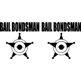 Bail Bondsman Stickers – Sheriff Star Badge Decals (2-Pack)