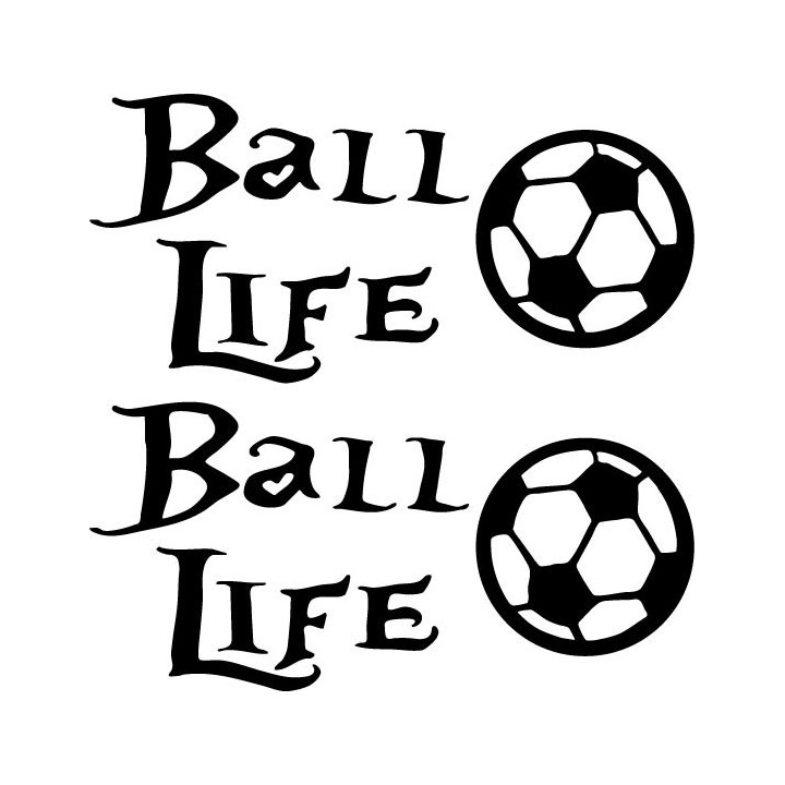 Ball Life Football Stickers – Soccer Decals (2-Pack)