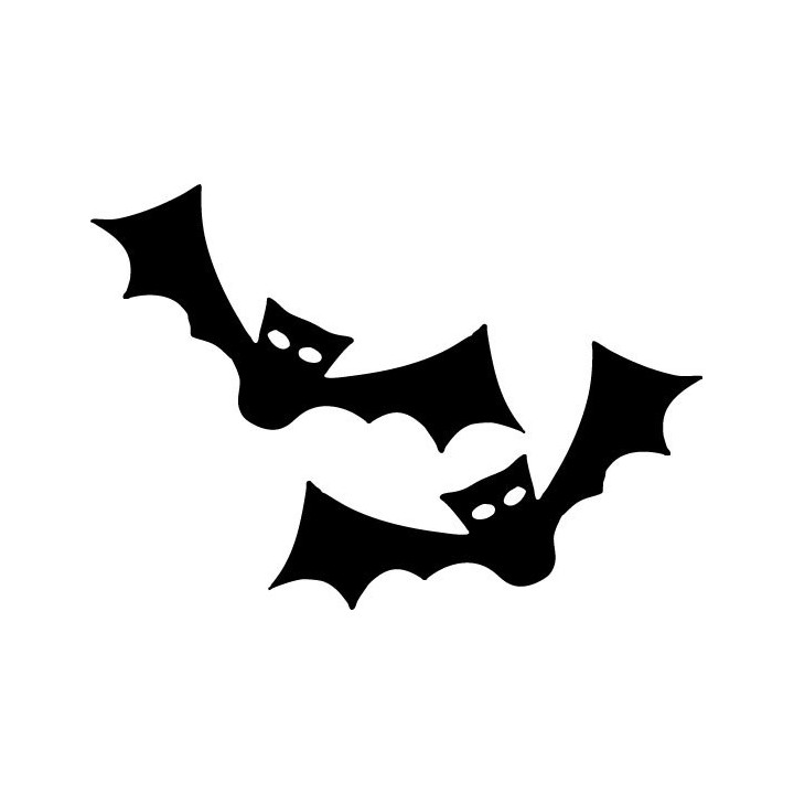 Halloween Bat Stickers – Flying Bat Silhouette Decals (2-Pack)