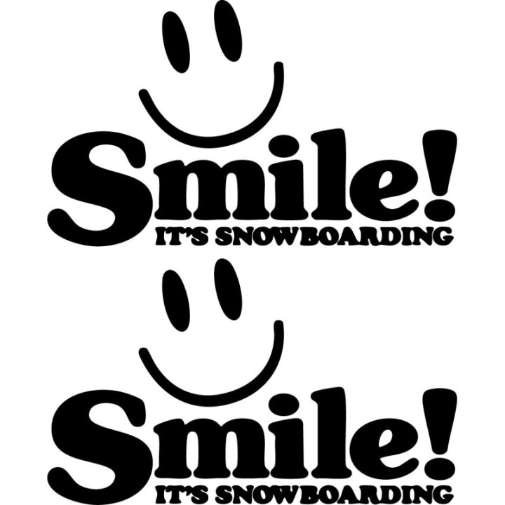 Bataleon Stickers - Smile It's Snowboarding Decals (2-Pack)