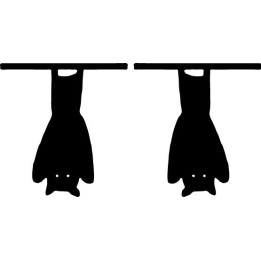 Buy Bat Hanging Upside Down Decal Sticker Online