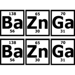 Bazinga Periodic Table Stickers – Big Bang Theory (2-Pack)