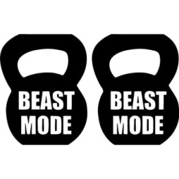 Beast Mode Kettlebell Stickers – CrossFit Gym Decals (2-Pack)