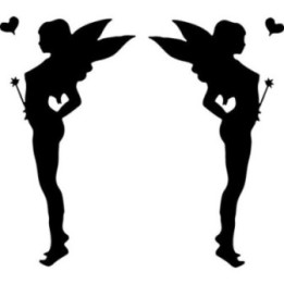 Fairy Silhouette Stickers – Magic Wand Fantasy Decals (2-Pack)