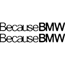 Buy Because Bmw Decal Sticker Online