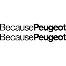 Buy Because Peugeot Decal Sticker Online