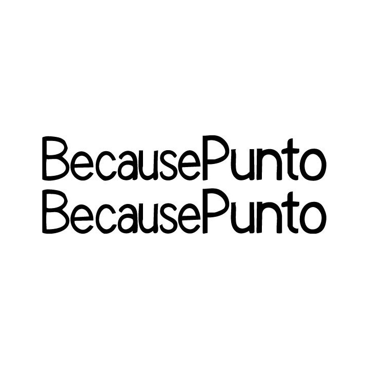 Buy Because Punto Decal Sticker Online