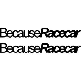 Buy Because Racecar Long Decal Sticker Online