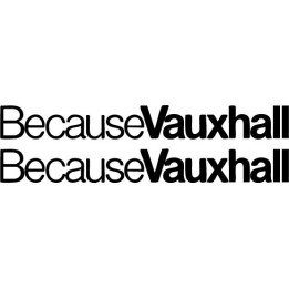 Buy Because Vauxhall Decal Sticker Online
