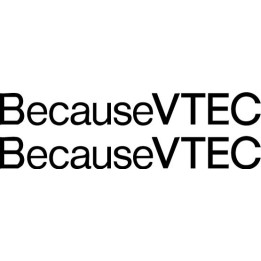 Buy Because Vtec Decal Sticker Online