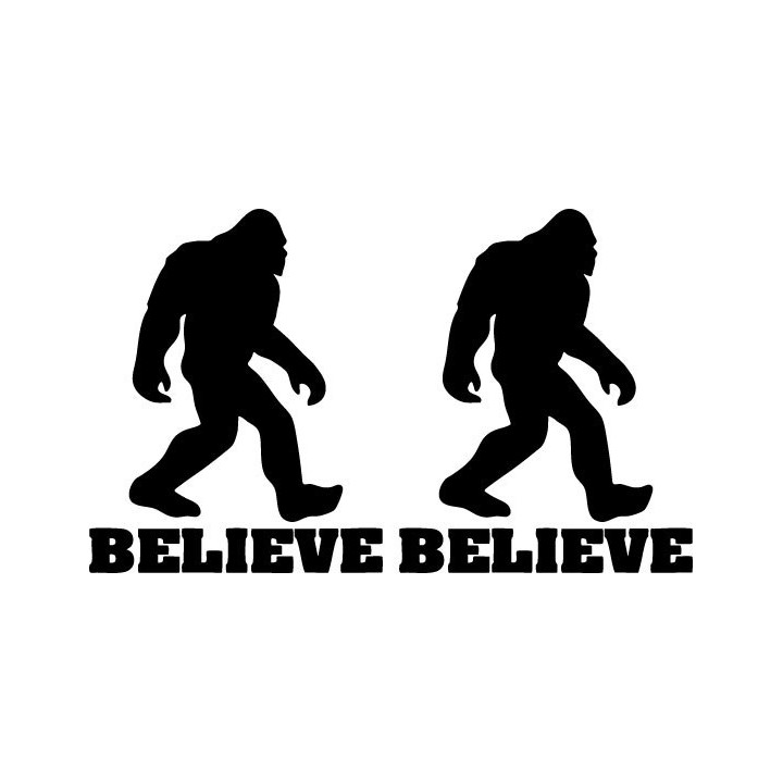 Buy Believe Sasquatch Bigfoot 1 Sticker Online