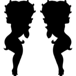 Betty Boop Silhouette Stickers – Retro Pin-Up Decals (2-Pack)