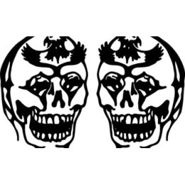 Buy Biker Skull 6 Sticker Online