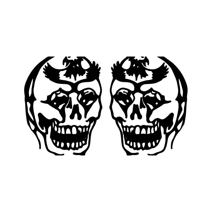 Buy Biker Skull 6 Sticker Online