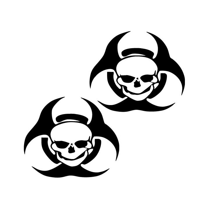 Buy Biohazard Radioactive Skull 1 Sticker Online