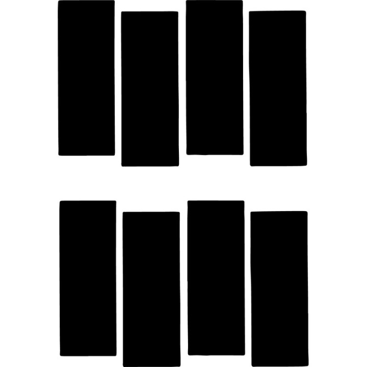 Black Flag Stickers – Four Bars Hardcore Punk Decals (2-Pack)