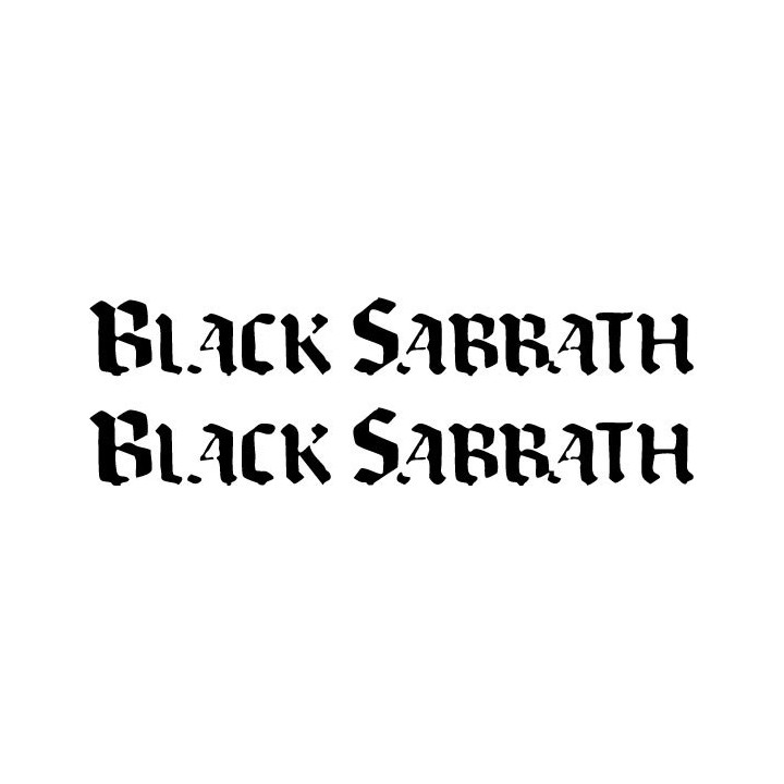 Black Sabbath Stickers – Heavy Metal Logo Decals (2-Pack)