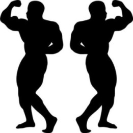 Bodybuilder Silhouette Stickers – Gym Fitness Decals (2-Pack)