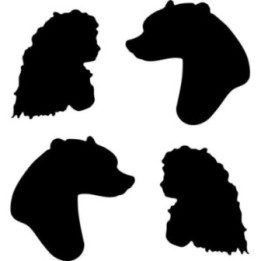 Bear & Poodle Silhouette Stickers – Animal Decals (2-Pack)