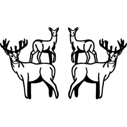 Buy Buck Buck Amp Doe Decal Sticker Online