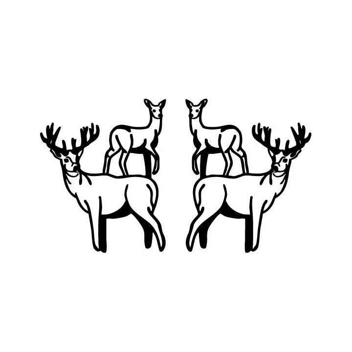 Buy Buck Buck Amp Doe Decal Sticker Online