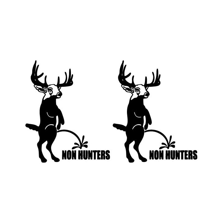 Buck Non Hunters Stickers – Funny Hunting Decals (2-Pack)