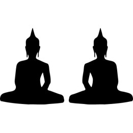 Buddha Meditation Stickers – Zen Spiritual Decals (2-Pack)