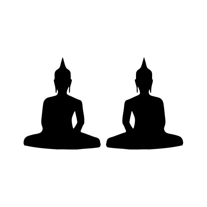 Buddha Meditation Stickers – Zen Spiritual Decals (2-Pack)