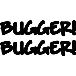 Bugger! Stickers – British Slang Funny Decals (2-Pack)