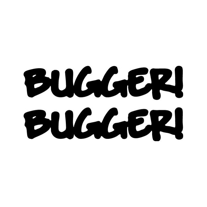 Bugger! Stickers – British Slang Funny Decals (2-Pack)