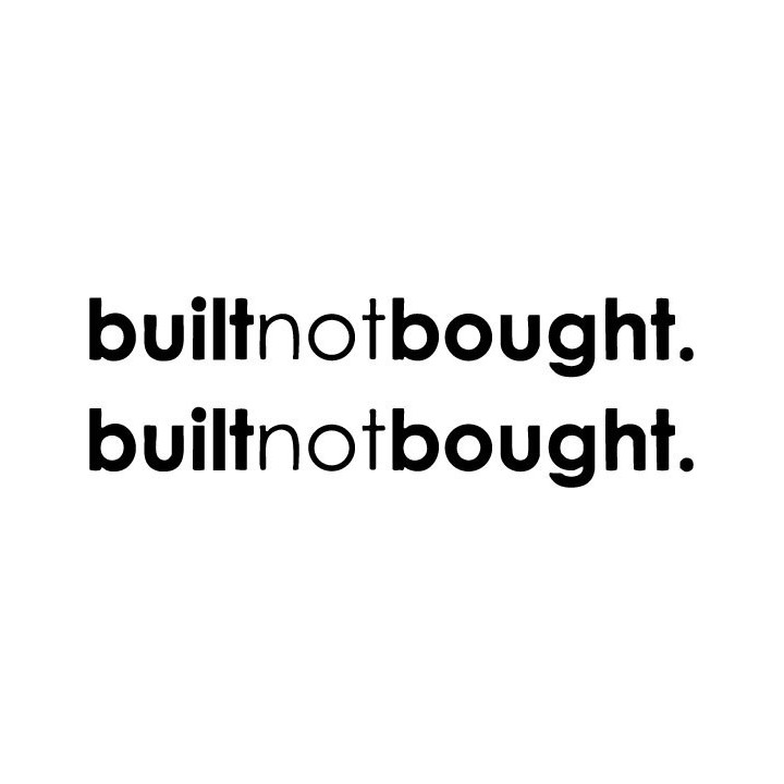 Built Not Bought Stickers – JDM Project Car Decals (2-Pack)