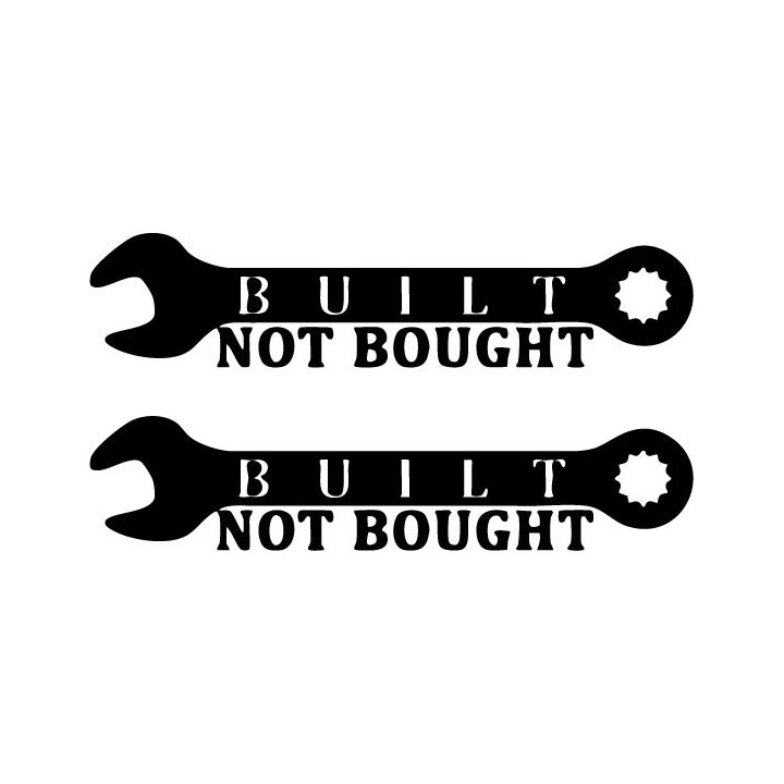Built Not Bought Stickers – JDM Mechanic Decals (2-Pack)