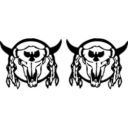 Buy Bull Cow Skull Indian Ritual Sacrifice Style 2 Decal Sticker Online