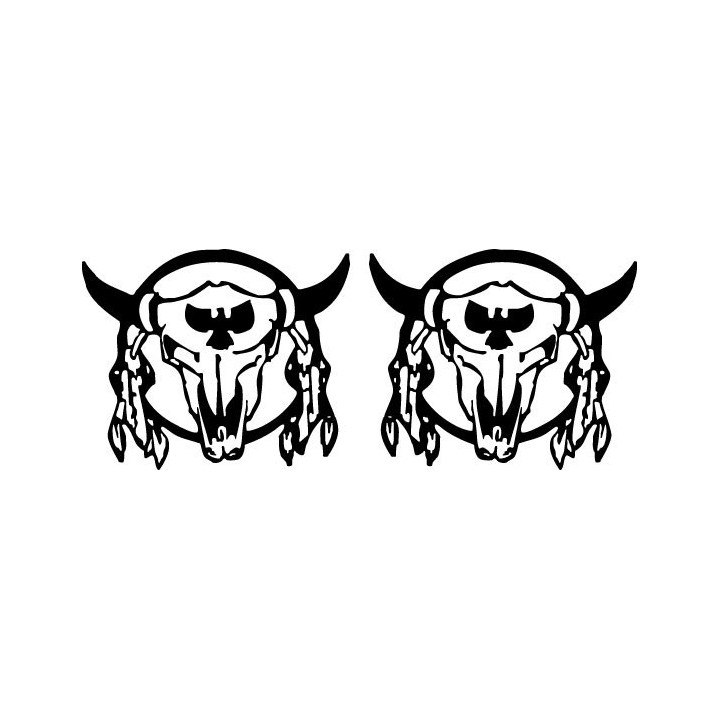 Buy Bull Cow Skull Indian Ritual Sacrifice Style 2 Decal Sticker Online