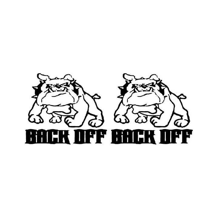 Buy Bulldog Barks Back Off Decal Sticker Online
